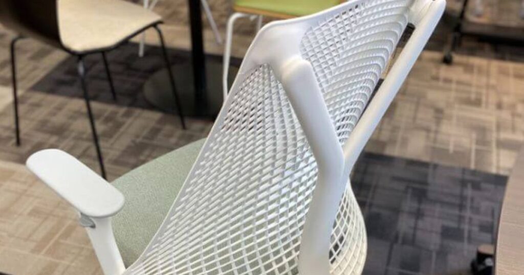 セイルチェアの背もたれのアップ