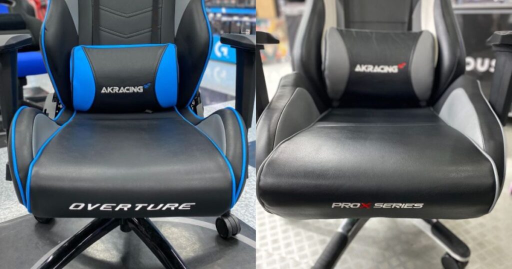 AKRacing OvertureとPRO-X V2の座面の厚みの比較